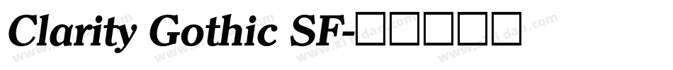 Clarity Gothic SF字体转换